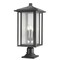 Z-Lite Aspen 3 Light Outdoor Pier Mounted Fixture, Black And Clear Seedy 554PHXLR-533PM-BK - alternate 4